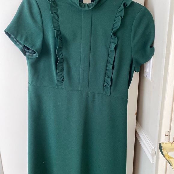 ZARA WOMEN DARK GREEN DRESS - Picture 3 of 7